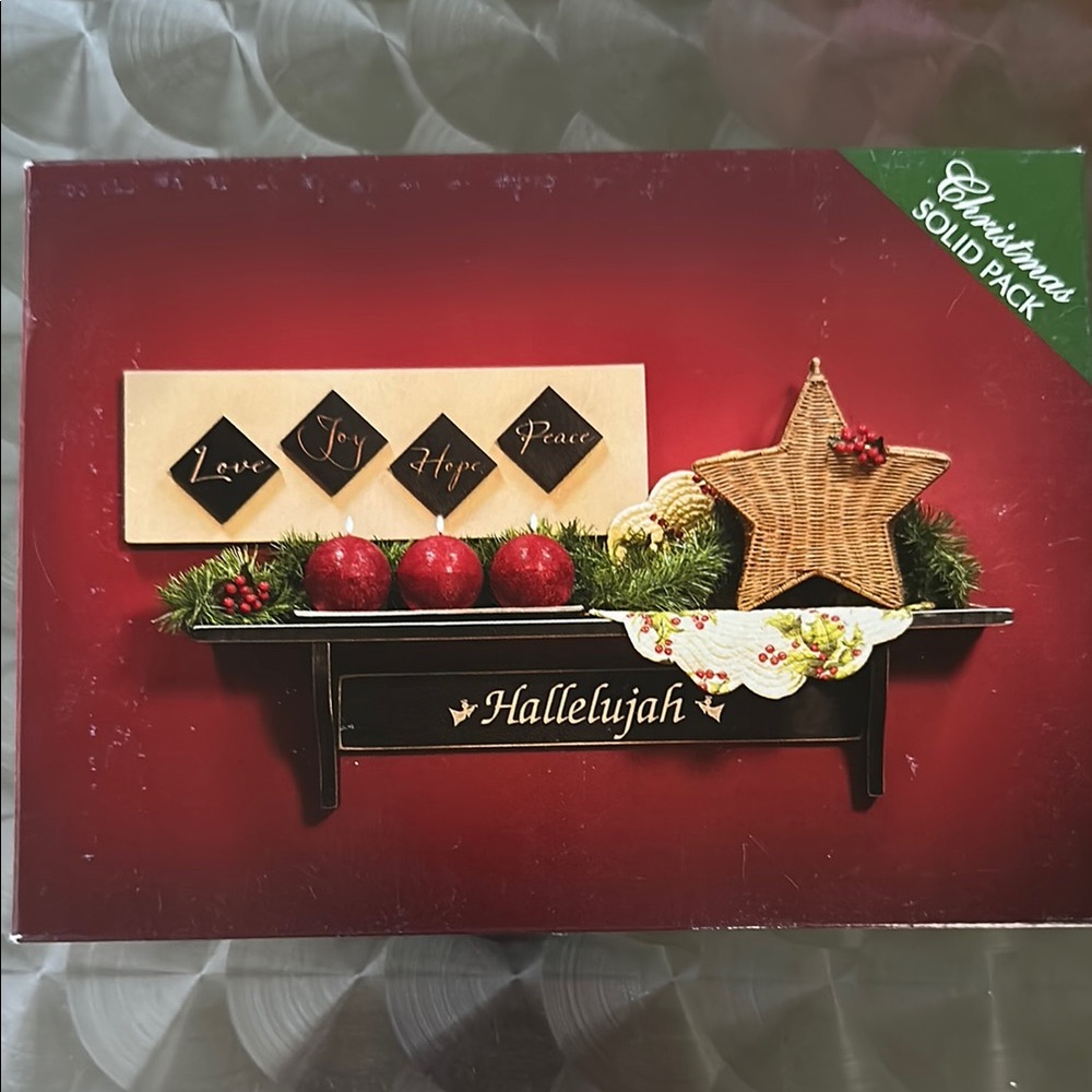 Vintage Christmas Cards with Red and Gold Accents